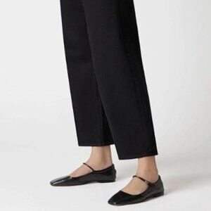 miss left Women's Adorable Closed Square Toe Mary Jane Flats Ballet Black Shoes